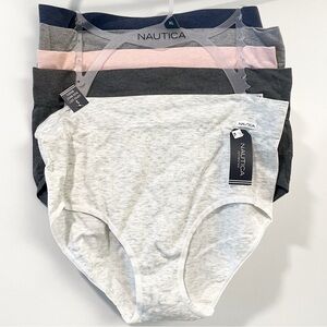 Nautica Intimates Gray Blue and Pink Panties Set XL